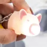 Minigris med nøkkelring - lysende - med lyd / LED