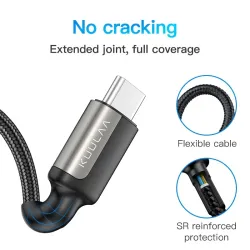 USB C til type C ladekabel - hurtiglading - PD - 5A - 100W - 65W