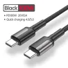 USB C til type C ladekabel - hurtiglading - PD - 5A - 100W - 65W