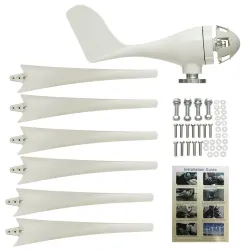 Vindmøllegenerator - 6 vinger - trefaset - 9000W - 48V