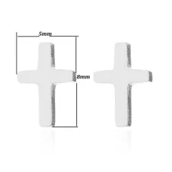 Små örhängen - kors / pinne / dödskalle - unisex - rostfritt stål