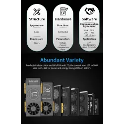 BMS Lifepo4 4S smart batteri - med balancer - Bluetooth / Android / IOS - 12V - 72V - 30A - 200A