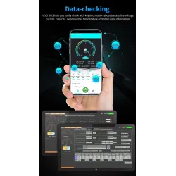 BMS Lifepo4 4S smart batteri - med balancer - Bluetooth / Android / IOS - 12V - 72V - 30A - 200A