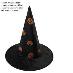 Heks / tovenaar lange puntmuts - lint / kant / spin / sterren - voor kostuumfeest / HalloweenKostuums