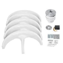 Vindmøllegenerator - med controller - 5 vinger - 6000W - 24V