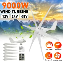 Wind turbine generator - 6 blades - three-phase - 9000W - 48VWind