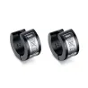 AretesPendientes de aro con números romanos - unisex - acero inoxidable
