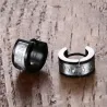 AretesPendientes de aro con números romanos - unisex - acero inoxidable