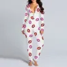 Lang sovedress - sexy pyjamas - med åpningsbar rumpeklaff