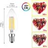 E14Bombilla LED - tipo vela - regulable - 6W - E12 / E14