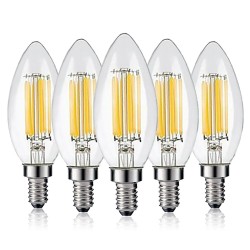 LED-lampa - ljustyp - dimbar - 6W - E12 / E14
