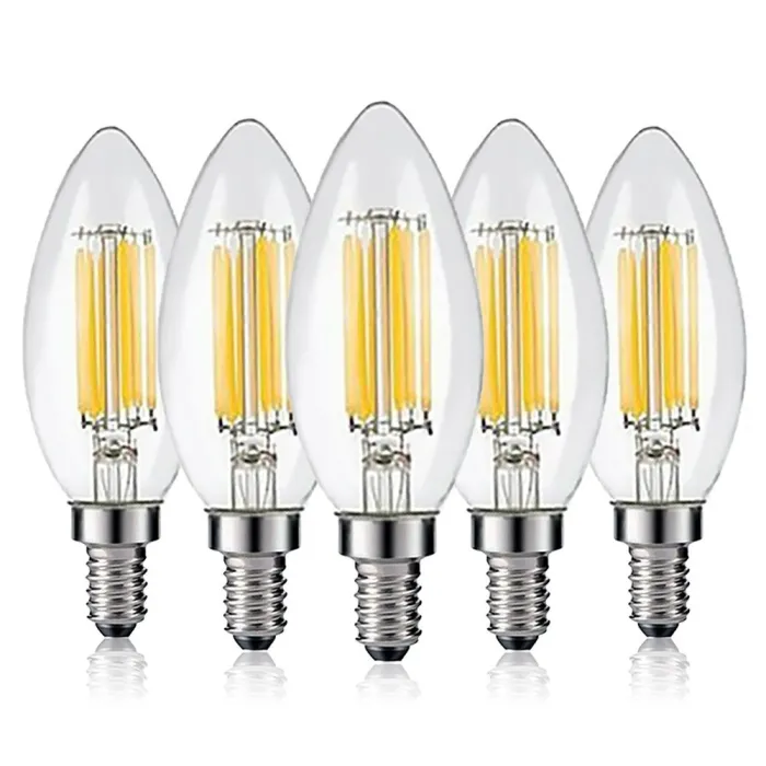E14Bombilla LED - tipo vela - regulable - 6W - E12 / E14