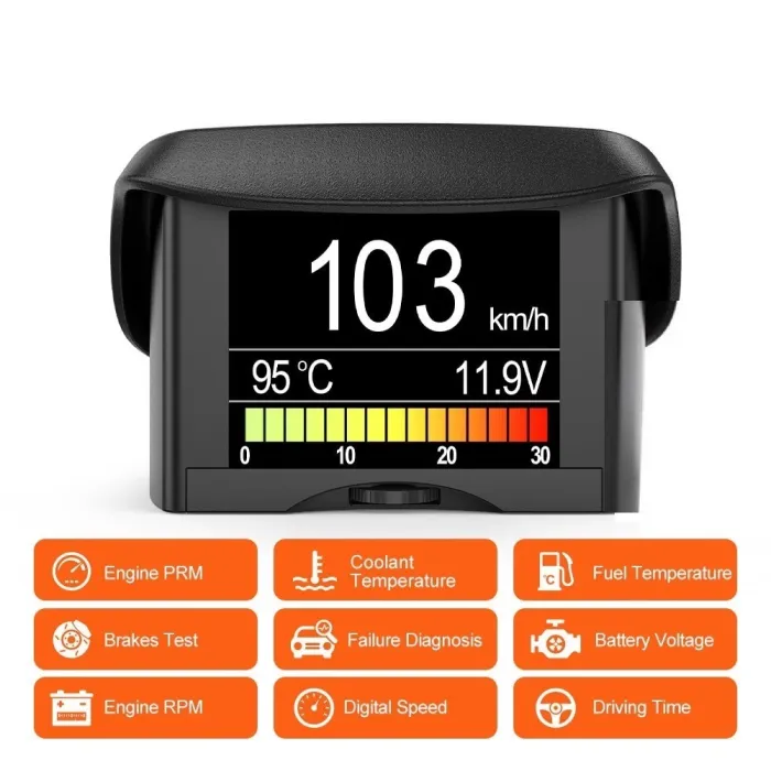 ANCEL A20 - datamaskin ombord i bilen - digitalt display - OBD2-skanner - hastighet / drivstofforbruk / temperaturmåler