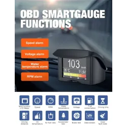 ANCEL A20 - fordonsdator - digital display - OBD2-skanner - hastighet / bränsleförbrukning / temperaturmätare
