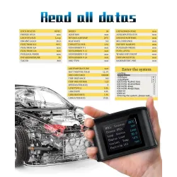 OBDSPACE P10 - bilcomputer - OBD2 scanner - digital - hastighed / brændstofforbrug / temperaturmåler