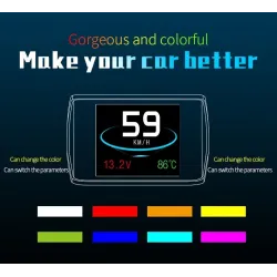 OBDSPACE P10 - bilcomputer - OBD2 scanner - digital - hastighed / brændstofforbrug / temperaturmåler