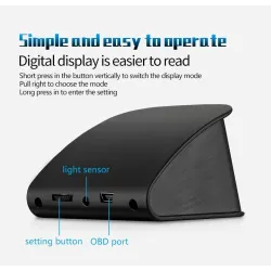 OBDSPACE P10 - ordinateur de bord pour voiture - scanner OBD2 - numérique - jauge de vitesse / consommation de carburant / tempé