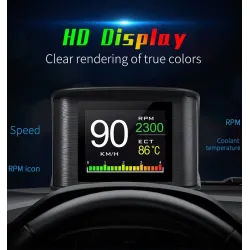 OBDSPACE P10 - car on-board computer - OBD2 scanner - digital - speed / fuel consumption / temperature gaugeDiagnosis