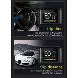 OBDSPACE P10 - bilcomputer - OBD2 scanner - digital - hastighed / brændstofforbrug / temperaturmåler