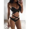 Baño y ropaTraje de baño negro / blanco - conjunto de bikini sexy