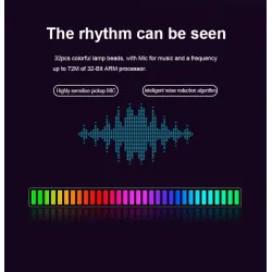 RGB farverigt rør - LED strip - USB - Bluetooth - stemme / musik rytme lampe
