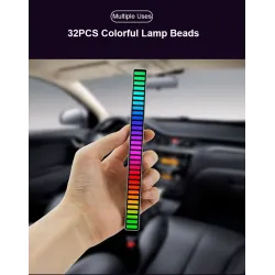 Tubo colorido RGB - faixa de LED - USB - Bluetooth - lâmpada de ritmo de voz/música
