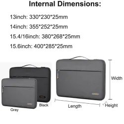 Housse de protection pour ordinateur portable - avec fermeture éclair / poignée - étanche - pour MacBook Pro / Air - 13" - 14" -