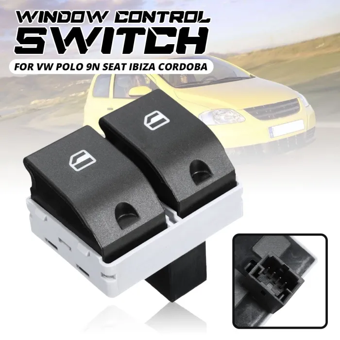 Interruptor de controle de vidro elétrico do carro - para VW / Polo 9N / Seat / Ibiza / Cordoba