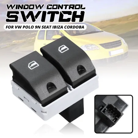 Interruptor de controle de vidro elétrico do carro - para VW / Polo 9N / Seat / Ibiza / Cordoba