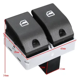 Car electric window control switch - for VW / Polo 9N / Seat / Ibiza / CordobaSwitches