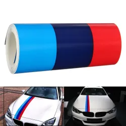 M-kleurige strepen - vinyl autosticker - voor BMW - 15cm * 1mStickers