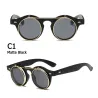 Vintage flip up solglasögon - steampunk stil - dubbla lager - unisex