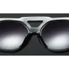 Fashionabla solglasögon - överdimensionerad båge - dekorativ metallpil - unisex
