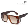 Trendy store solbriller - tonet - med gyllen metalldekor - unisex