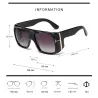Trendy store solbriller - tonet - med gyllen metalldekor - unisex