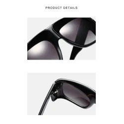Trendy store solbriller - tonet - med gyllen metalldekor - unisex