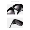 Trendy store solbriller - tonet - med gyllen metalldekor - unisex