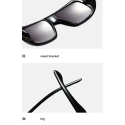 Trendy store solbriller - tonet - med gyllen metalldekor - unisex