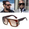 Trendy store solbriller - tonet - med gyllen metalldekor - unisex