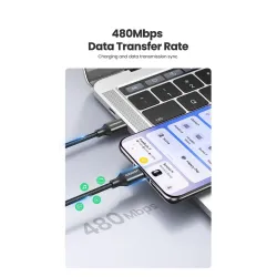 Ugreen - USB Type-C -kaapeli - pikalataus - 6A / 5A - 100W - 480Mbps