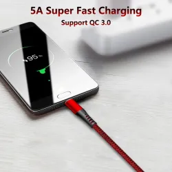 Pikalataus / datakaapeli - USB Type-C - 5A