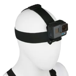 Justerbart elastisk hodebelte - kamerafesteholder - for GoPro