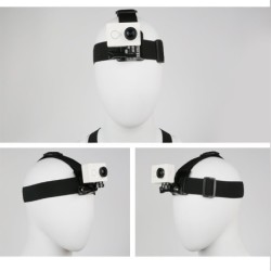 Ceinture de tête élastique réglable - support de montage de caméra - pour GoPro