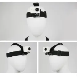 Justerbar elastisk hovedbælte - kameraholder - til GoPro