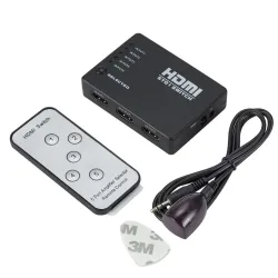 5 in/1 out - HDMI switcher - splitter - HUB - med IR fjernbetjening - 1080P - til HDTV DVD BOX