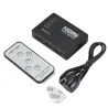 5 in/1 out - HDMI switcher - splitter - HUB - med IR fjärrkontroll - 1080P - för HDTV DVD BOX