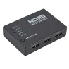 5 in / 1 out - HDMI switcher - splitter - HUB - with IR remote controller - 1080P - for HDTV DVD BOXSplitters