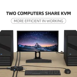 HDMI KVM-switch - med förlängare - 4 USB 2.0 - 4K30Hz 1080P60Hz