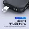 HDMI KVM-switch - med forlænger - 4 USB 2.0 - 4K30Hz 1080P60Hz