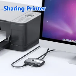 Commutateur KVM - USB 2.0 / 3.0 - pour Windows 10 / PC / clavier / souris / imprimante - partage / appairage